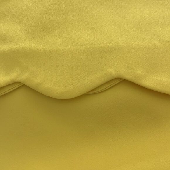 Sunsets & Sweet Tea Lemon Yellow Dress Scallops Hem and sleeves Stretch Fabric - Picture 6 of 8